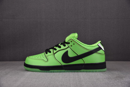 Nike SB Dunk Molly Powerpuff on a gray background