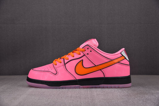 Nike SB Dunk Powerpuff on a gray background