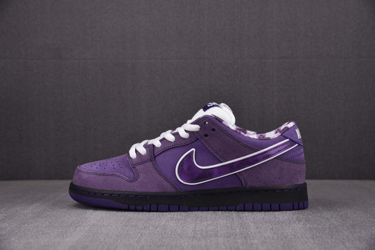 Nike SB Dunk Purple Lobsters on a gray background